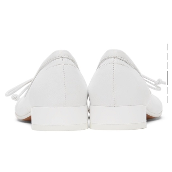 MM6 Maison Margiela White Leather Ballet Flats - Picture 4 of 4
